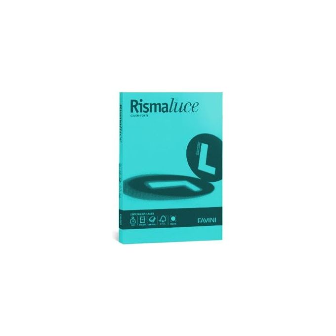 Cartotecnica Favini Rismaluce 200gr Azzurro 55 A4