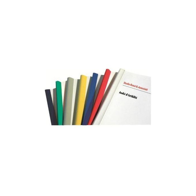 Fellowes D104RO Dorsini Rilegafogli Tondi Plastica Diametro 4 mm Lunghezza 29.7 cm Capacita' 25 Fogli Confezione 50 pezzi colore Rosso