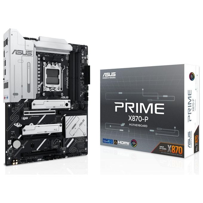 ASUS 90MB1IT0-M0EAY0 PRIME Scheda Madre AM5 DDR5 USB4 PCIe 5.0 M.2 Wi-Fi 7 colore Nero