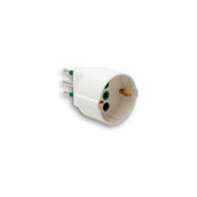 Fanton Adattatore Spina 2p+t 10a S11  - Fan Bianco