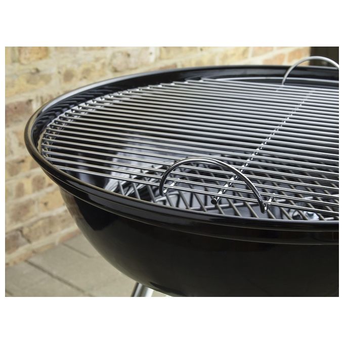 Weber 1221004 Compact Kettle Barbecue a Carbone 47 cm acciaio smaltato con ruote colore Nero