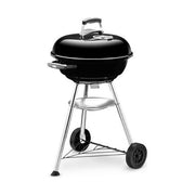 Weber 1221004 Compact Kettle Barbecue a Carbone 47 cm acciaio smaltato con ruote colore Nero