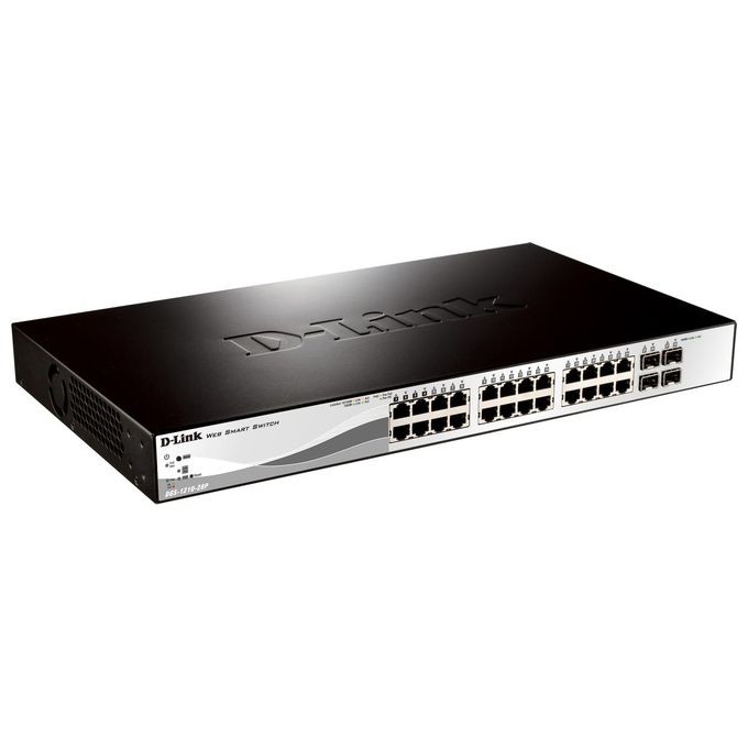 D-Link DGS-1210-28P Switch Smart Gestito 24 Porte Gigabit PoE 4 Porte SFP L2 1U colore Nero
