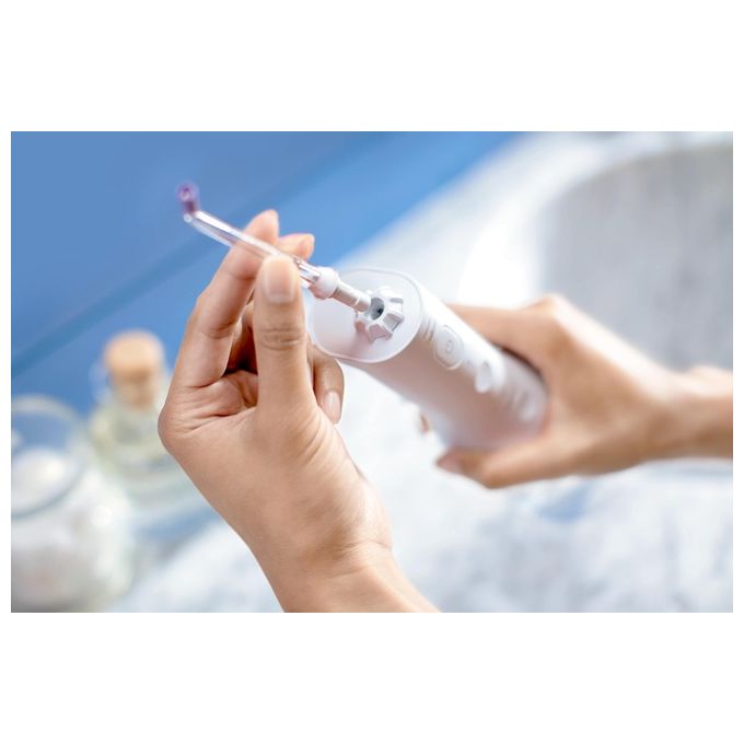 Philips HX3826-31 Sonicare Power Flosser 3000 Irrigatore Orale Cordless Quad Stream 2 modalita' 3 intensita' 250 ml autonomia 14 giorni colore Bianco