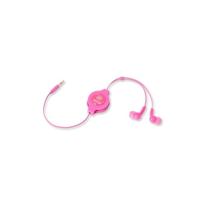 Retrak Auricolare Stereo Retrattile per MP3 Rosa con design innovativo e pratico per un'esperienza audio eccellente