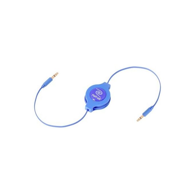 Retrak Cavo da 3,5mm a 3,5mm per Mp3 Retrattilem Blu