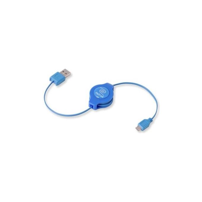 Retrak Cavo Usb 2.0 a Micro 5-pin Retrattile Blu