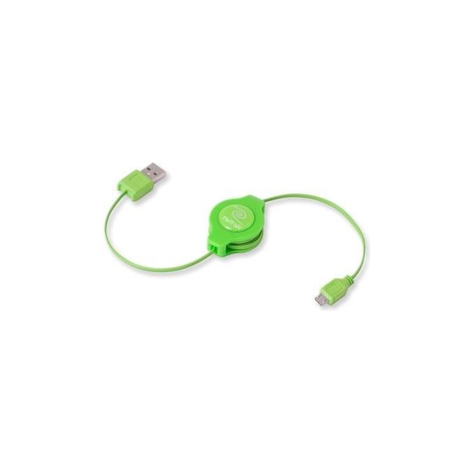 Retrak Cavo Usb 2.0 A Micro 5-pin Retrattile Verde