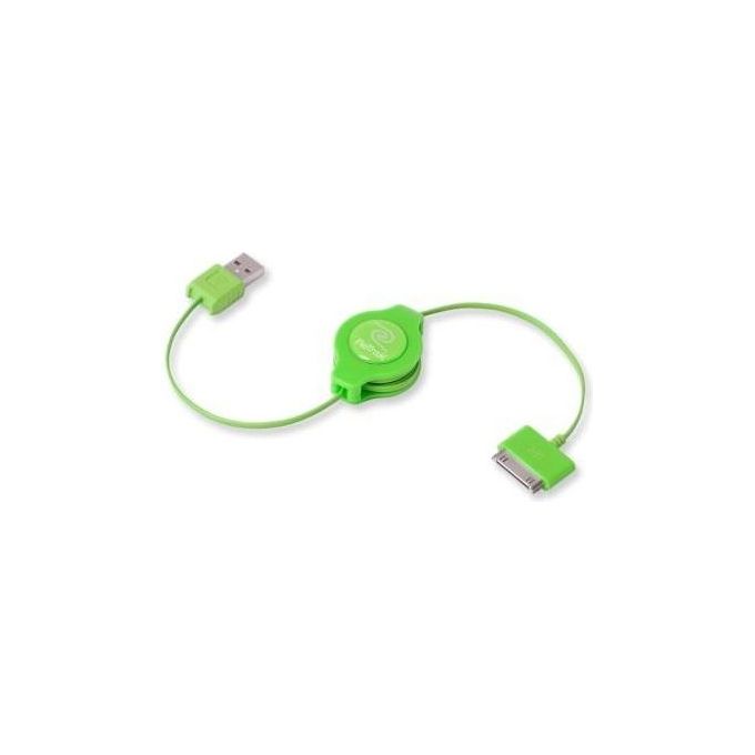 Retrak Cavo iPod e iPhone Retrattile Usb 2.0 Sync-charge Verde