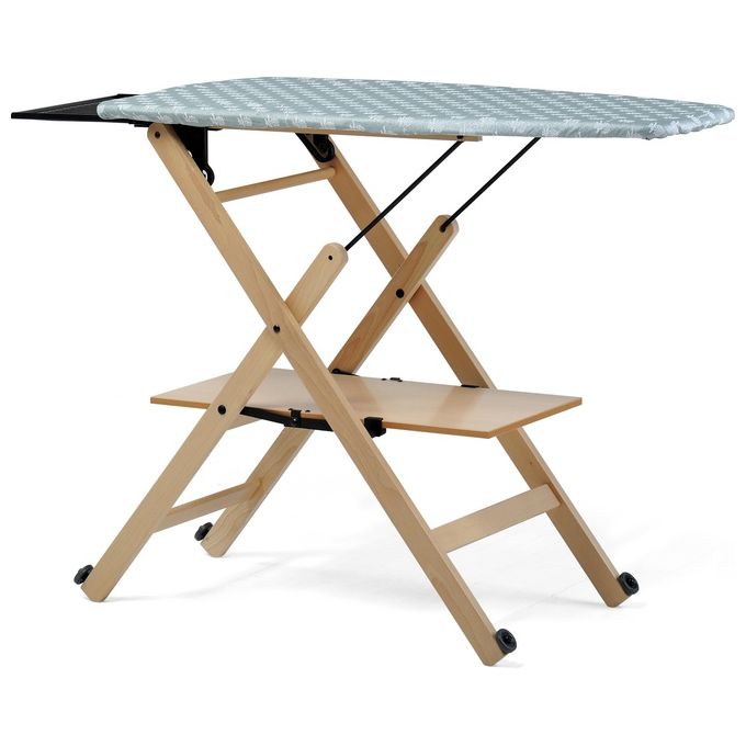 Foppapedretti 9900311003 Assai Asse da stiro pieghevole in legno regolabile 3 altezze 101x49 cm colore Naturale
