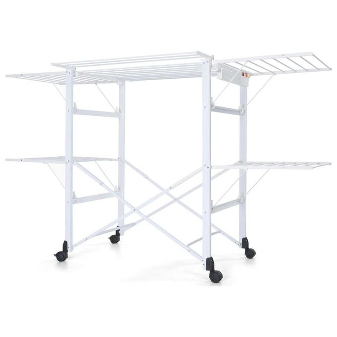 Foppapedretti Gulliver Alluminio Stendibiancheria Pieghevole per Casa e Arredamento con Struttura Resistente e Design Compatto