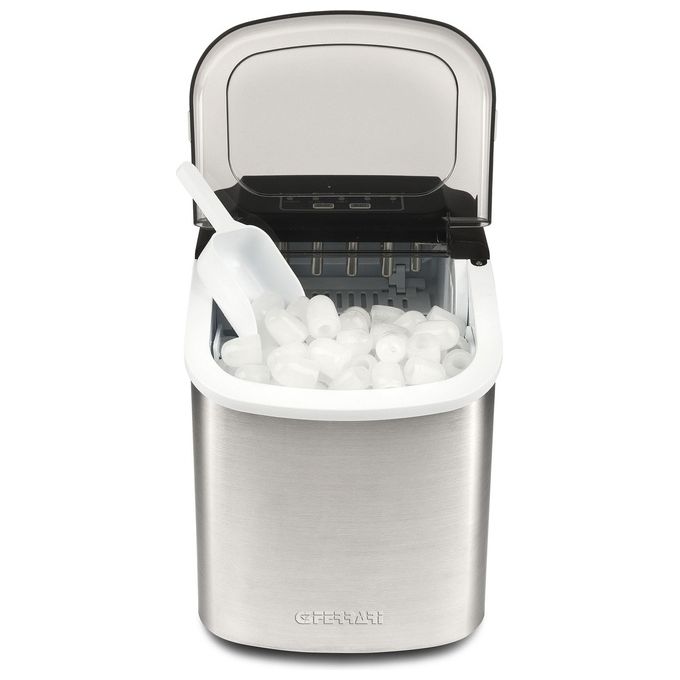 G3 Ferrari G20139 ARTIKO Fabbricatore di Ghiaccio Portatile 12 Kg 24h 1400 Cubetti 2 Misure colore Nero Acciaio inox