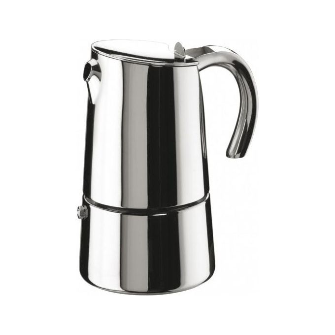 Pinti Inox Caffettiera Moka 4 Tazze in Acciaio Inossidabile Argento