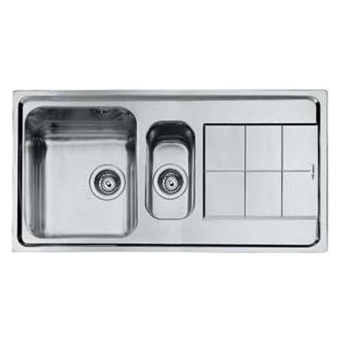 Foster 2163 062 Lavello Acciaio inox Spazzolato da incasso Gocciolatoio a Destra 1 vasca e 1-2 97x50cm