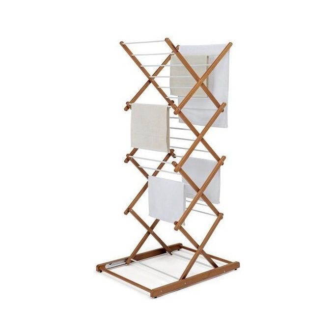 Foppapedretti Stendipiu Stendibiancheria da Pavimento in Noce per la Cura e Pulizia della Casa