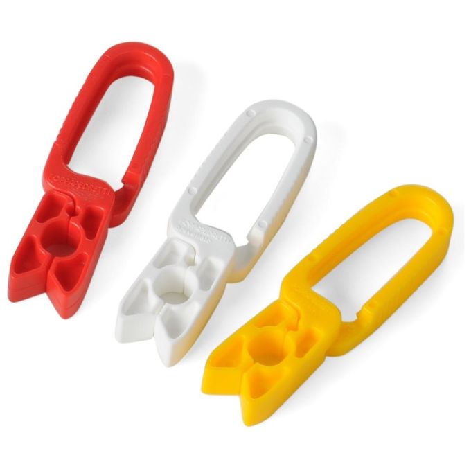 Foppapedretti CLOTHY Mollette Stendipanni in Nylon Senza Molle Set 12 pz colore Rosso Bianco Giallo