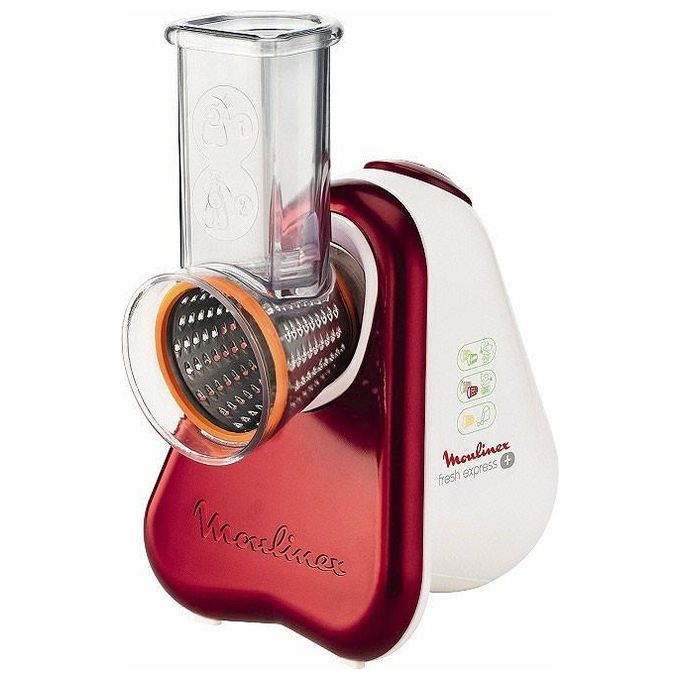 Moulinex DJ 756 G Fresh Express Plus Tritatutto Multifunzione 5 Funzioni 200W Bianco-Rosso