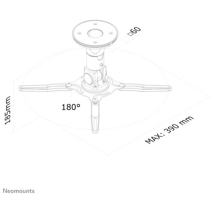 Newstar Beamer-c50 montaggio a soffitto 18.5cm