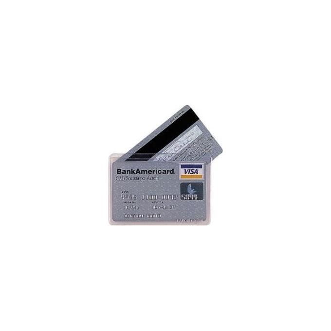 Favorit 100500082 Porta Biglietti in PVC con 2 Tasche Formato 8,5x5,4 cm colore Trasparente