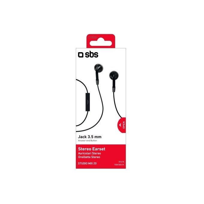 Sbs Auricolare Stereo Jack 3,5mmm