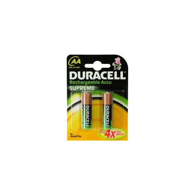 Duracell Batteria ricaricabile Stilo Aa1300mah Blister 2 Ric1500x2