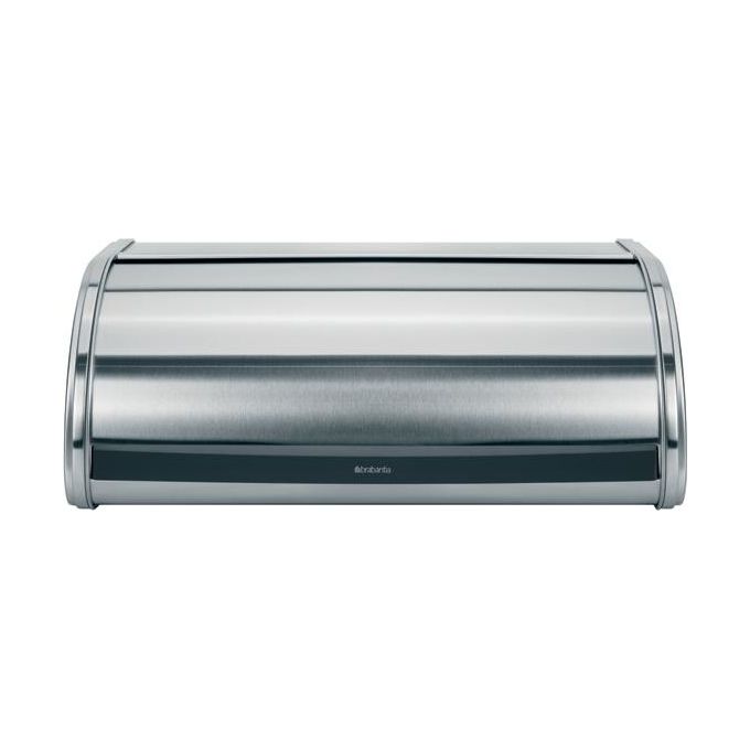 Brabantia 348921 Roll Top Portapane in Acciaio Inox Satinato con Apertura a Scomparsa Capacita' 16 Litri colore Matt Steel