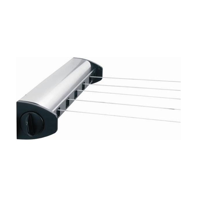 Brabantia 385766 Pull-Out Drying Lines Set Stendibiancheria Estraibile 22 metri Sistema di Bloccaggio Automatico colore Acciaio inox