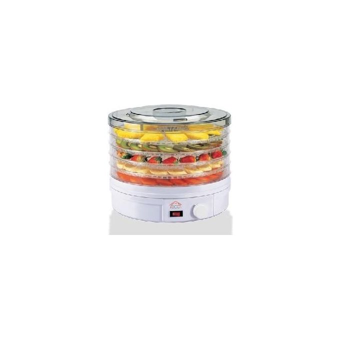 DCG FD1065 Essiccatore per Alimenti 5 Vassoi 2 L 245 W Termostato Regolabile 35-70°C 25 dB colore Bianco
