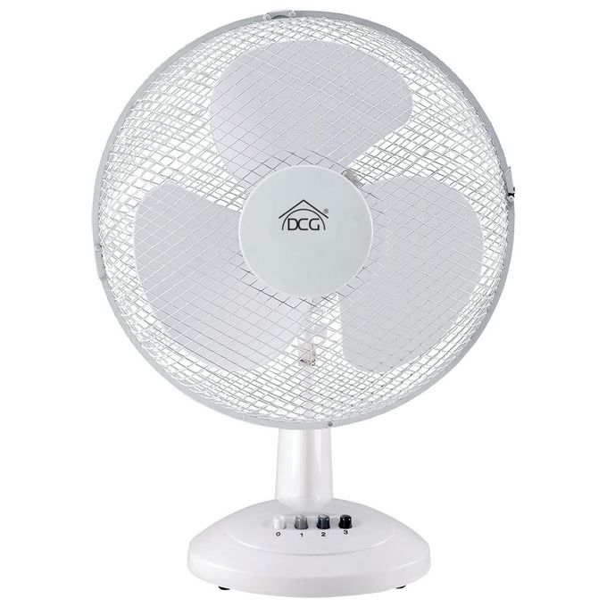 DCG Ventilatore da Tavolo 40cm con Oscillazione Orizzontale e 3 Velocita' per Ambienti Freschi e Confortevoli