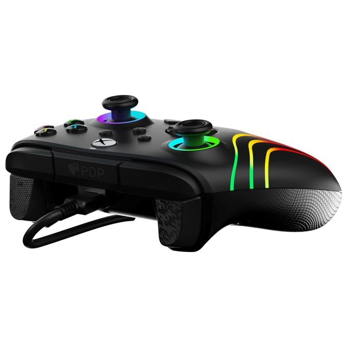 PDP 049-024 Afterglow Wave Gamepad Xbox Series X S Xbox One PC RGB USB tipo-C cablato colore Nero
