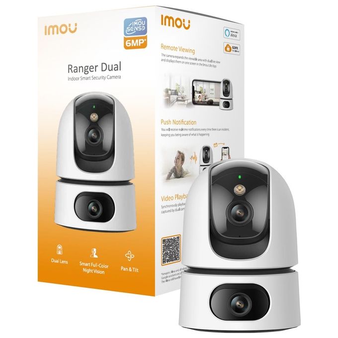 Imou IPC-S2XP-10M0WED Ranger Dual Telecamera IP Wi-Fi da Interno 10MP Doppia Ottica Pan Tilt AI Detection Audio Bidirezionale