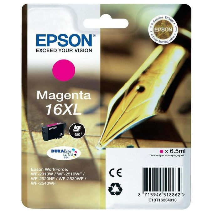 Epson Cartuccia C13t16344010 Workforce serie 16xl Magenta