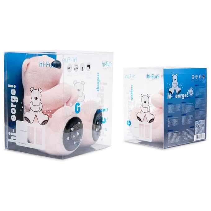 Hi-Friends Peluche con Speaker Hi-George Light Pink