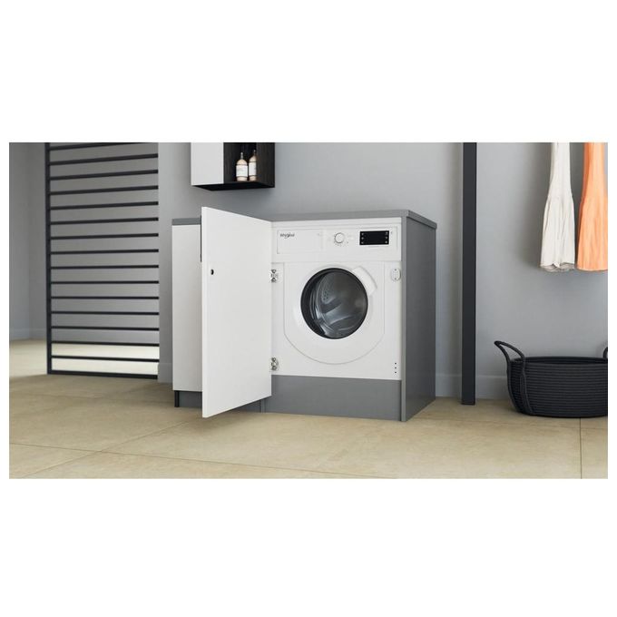 Whirlpool BI WMWG 71483E EU N Lavatrice da incasso Frontale 7 Kg 1400 rpm Classe D Motore Inverter FreshCare+ AquaStop (82x60x55 cm) colore Bianco