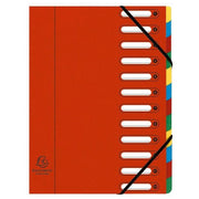 Exacompta Classificatori 12scompart Rosso