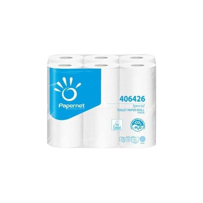 Papernet Cf8x12 rotoli Carta Igienica 165 strappi
