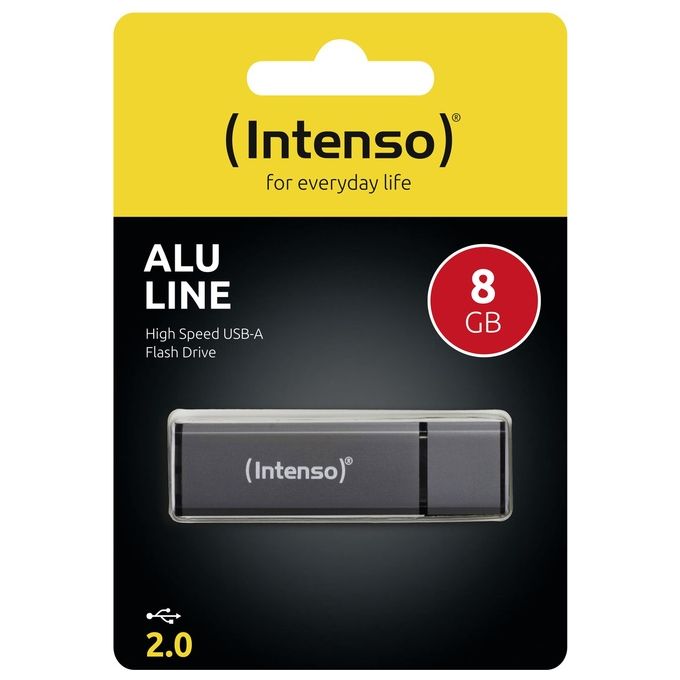 Intenso Flash Drive Usb2.0 8gb Alluminio Antracite