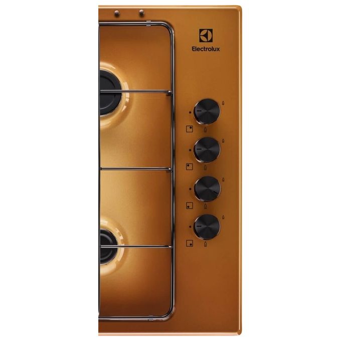 Electrolux KGS6404T Serie 300 Piano cottura Gas 60 cm 4 fuochi SicurGas accensione a manopola colore Terra di Francia
