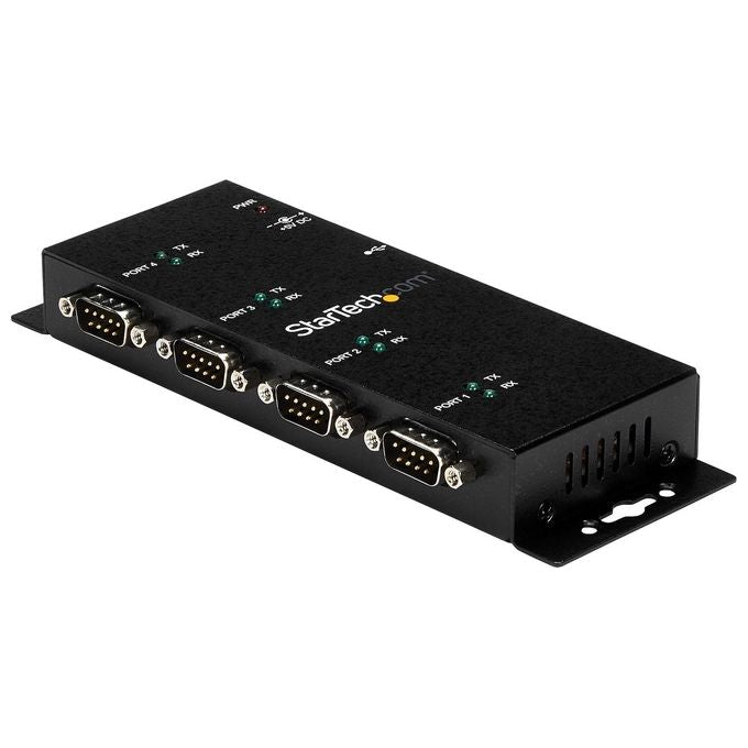 StarTech Hub adattatore seriale USB a DB9 RS232 4 porte - Guide DIN industriali DIN e montabile a parete