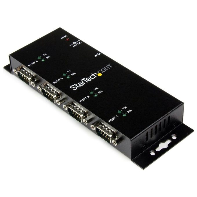 StarTech Hub adattatore seriale USB a DB9 RS232 4 porte - Guide DIN industriali DIN e montabile a parete