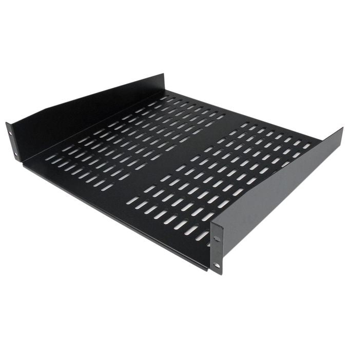 StarTech Scaffale cantilever per montaggio a rack universale con fessure 16 2U - Ripiano per armadio server rack fisso - 22 kg