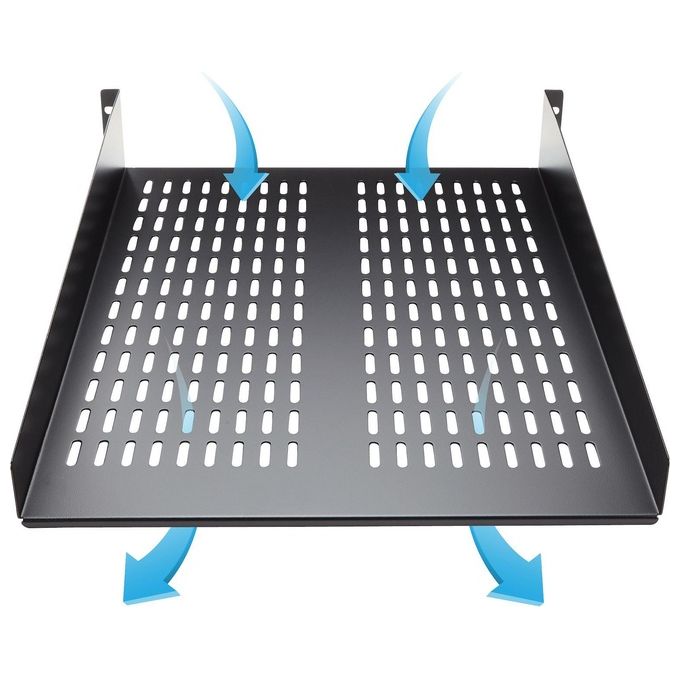 StarTech Ripiano per montaggio a rack con fessure 22 2U - Ripiano per armadio server rack fisso - 22 kg