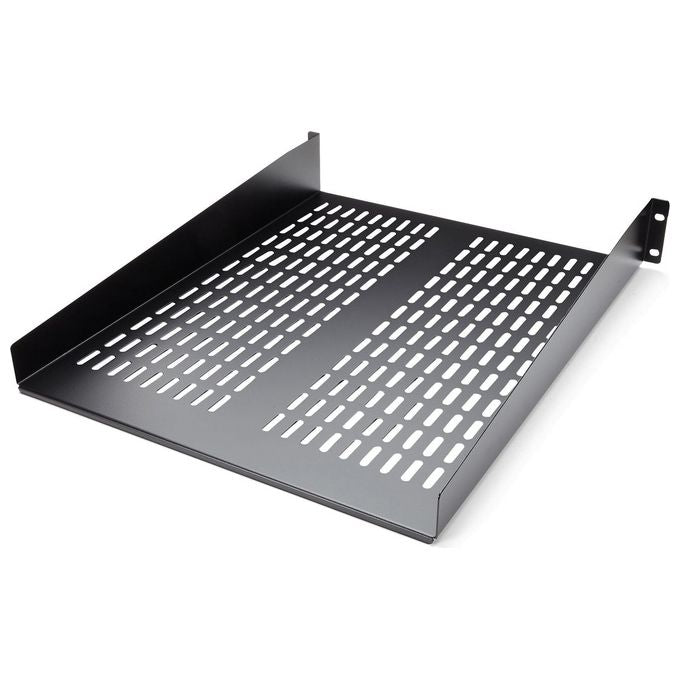 StarTech Ripiano per montaggio a rack con fessure 22 2U - Ripiano per armadio server rack fisso - 22 kg