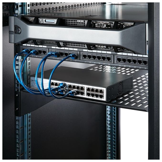 StarTech Ripiano per montaggio a rack con fessure 22 2U - Ripiano per armadio server rack fisso - 22 kg
