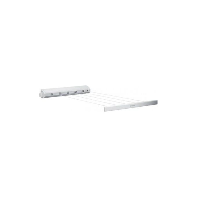 Brabantia 385728 Stendino Estraibile a Muro 22 Metri di Asciugatura Sistema Automatico di Tensionamento Materiale Resistente alla Corrosione colore Bianco
