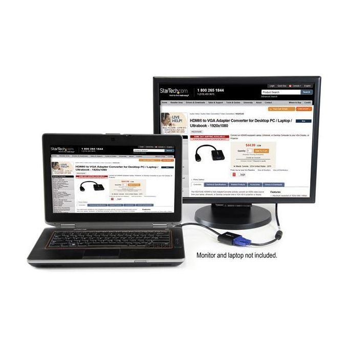 StarTech Adattatore convertitore HDMI a VGA per PC desktop-laptop-ultrabook - 1920x1080