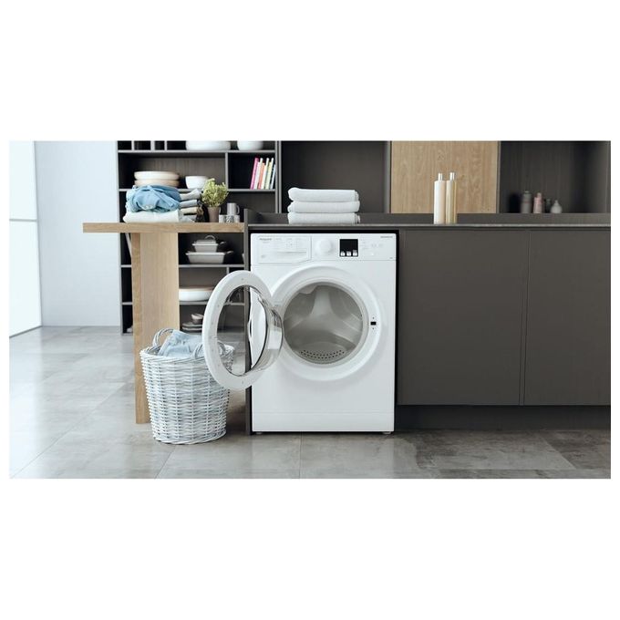Hotpoint RSSF 624 W IT N - Lavatrice Slim a carica frontale 6 kg, 1200 giri-min, Classe C, profondita' 43 cm, colore Bianco