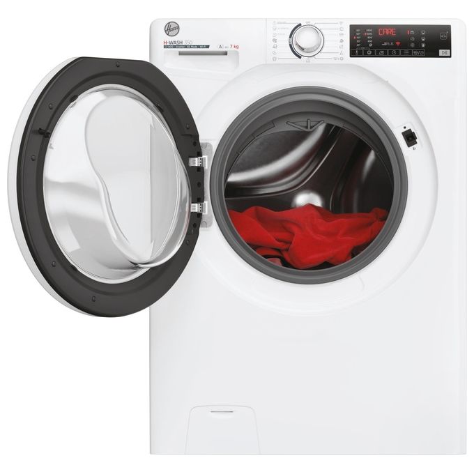 Hoover H-WASH 350 H3WP4474TAM6-1-S Lavatrice slim a carica frontale 7kg classe A 1400 giri 9 cicli Care controllo remoto Bianco 60x45x85