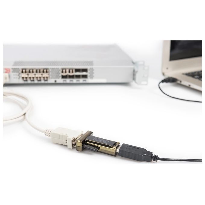 Digitus Adattatore per Seriali Usb 2.o A-M a DSUB9-M Nero