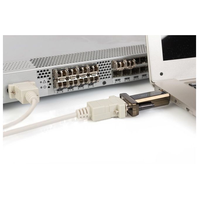 Digitus Adattatore per Seriali Usb 2.o A-M a DSUB9-M Nero
